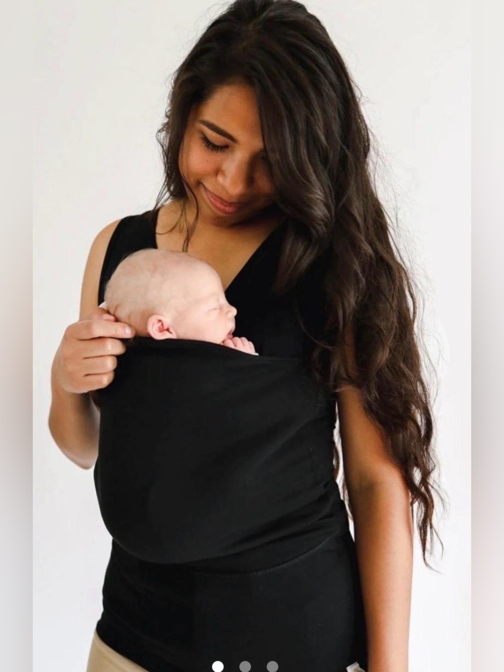 Lalabu Soothe Shirt Babywearing Nursing Tank Black Large Built In Carrier Top
